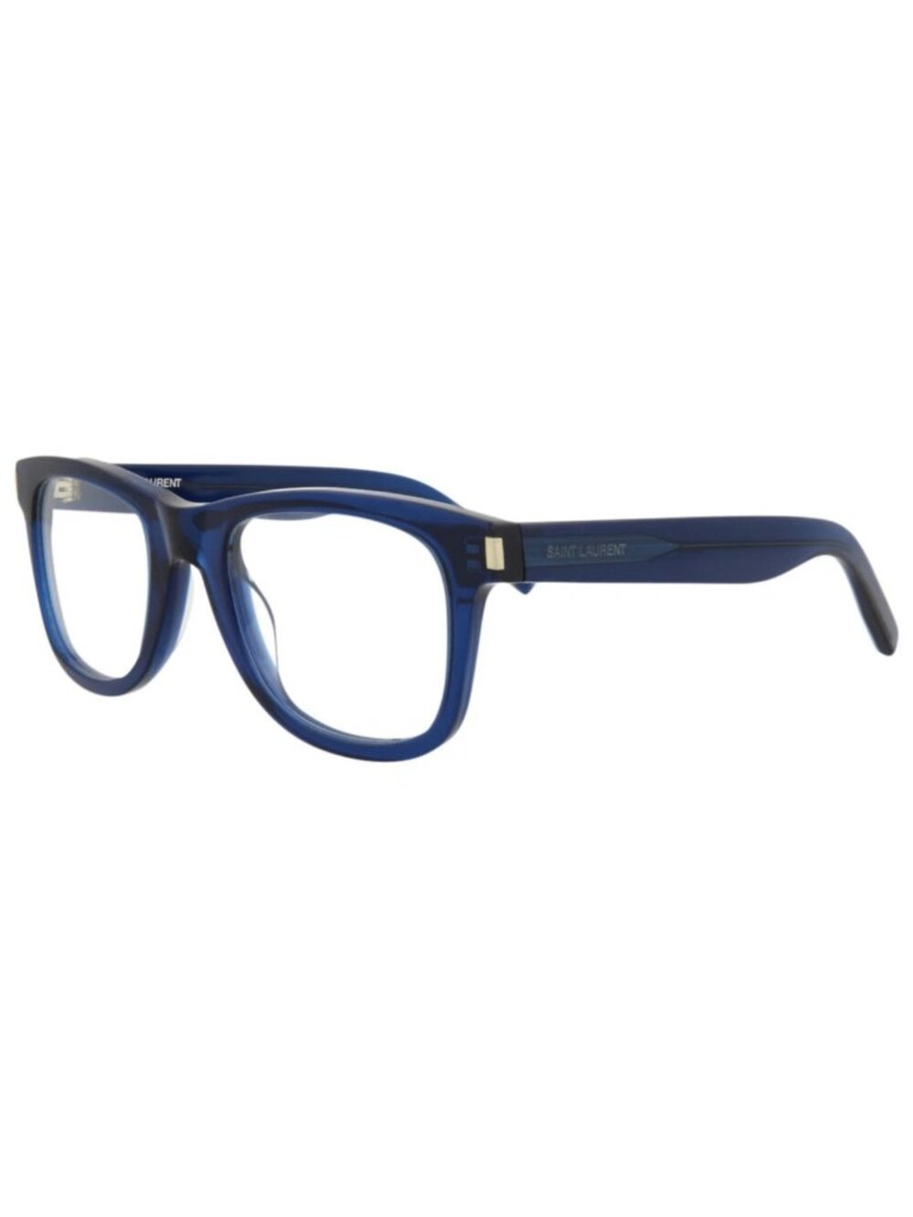 New Saint Laurent Women's Eyeglasses Square Rectangle Acetate Frame Unisex Shiny